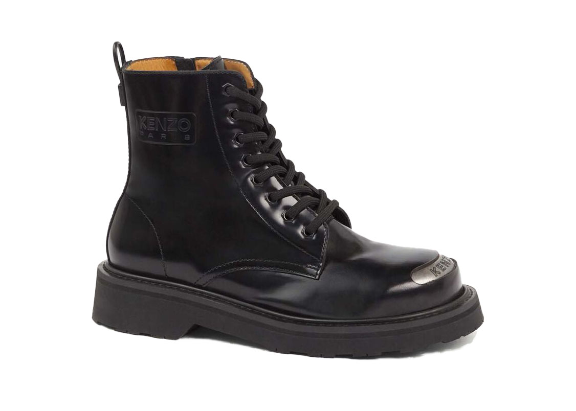Kenzosmile Lace Up Boots Black Spazzolato Leather (Women's 