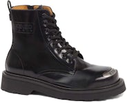Kenzosmile Lace Up Boots Black Spazzolato Leather