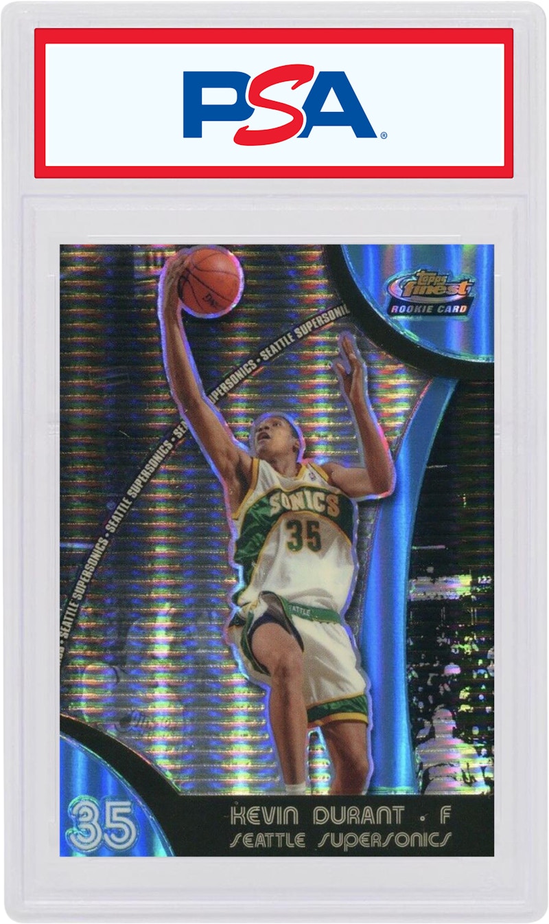 Kevin Durant 2007 Topps Finest Rookie Bllue Refractor /199 #71 (PSA or BGS Graded)