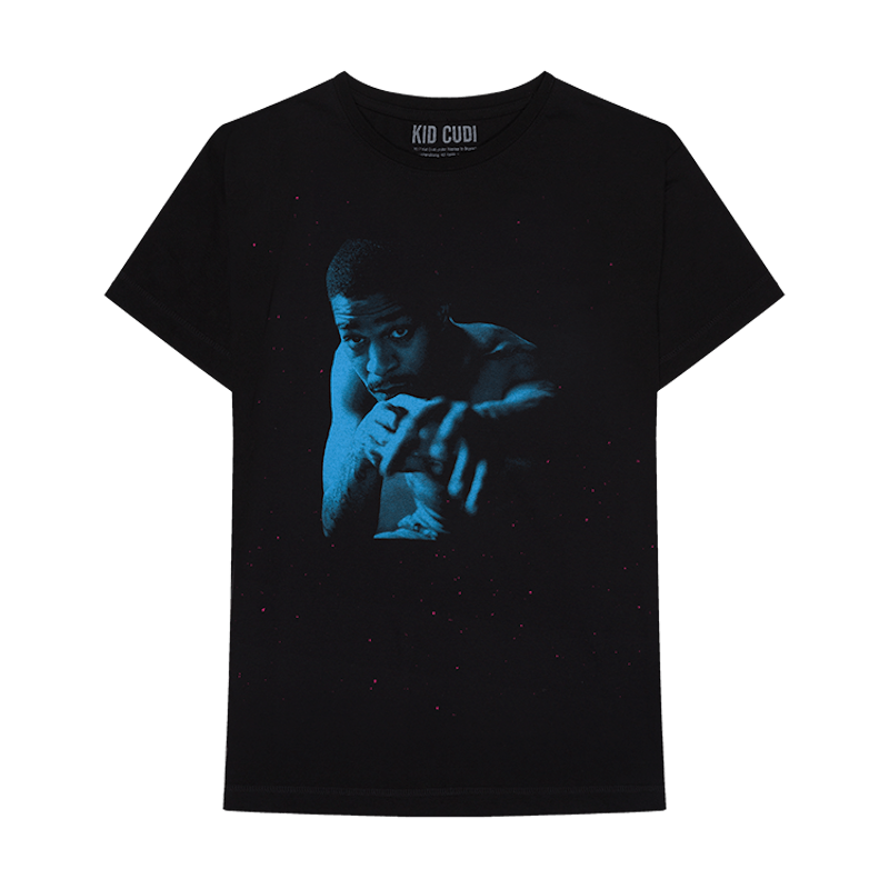 Pre-owned Kid Cudi Men's Blue Photo T-shirt In Black