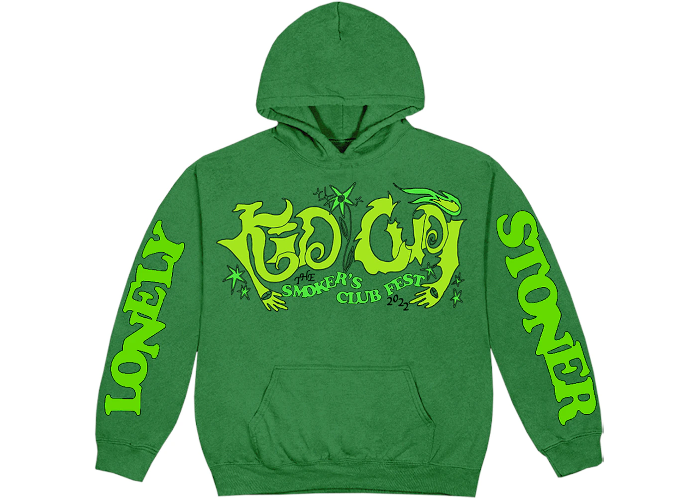 Kid Cudi Lonely Stoner Hoodie Green Men s SS22 US