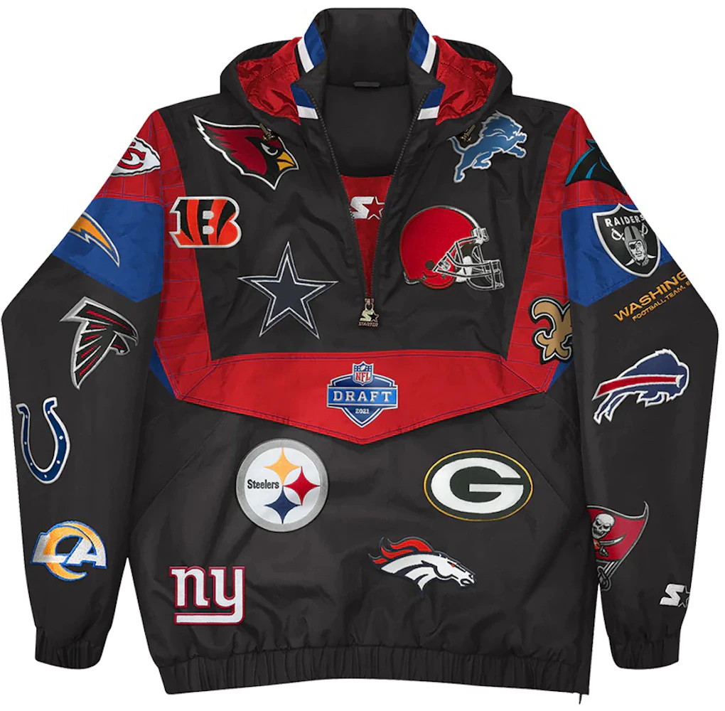 Kid Cudi x NFL Draft Limited Edition Starter Breakaway Pullover Jacket Black