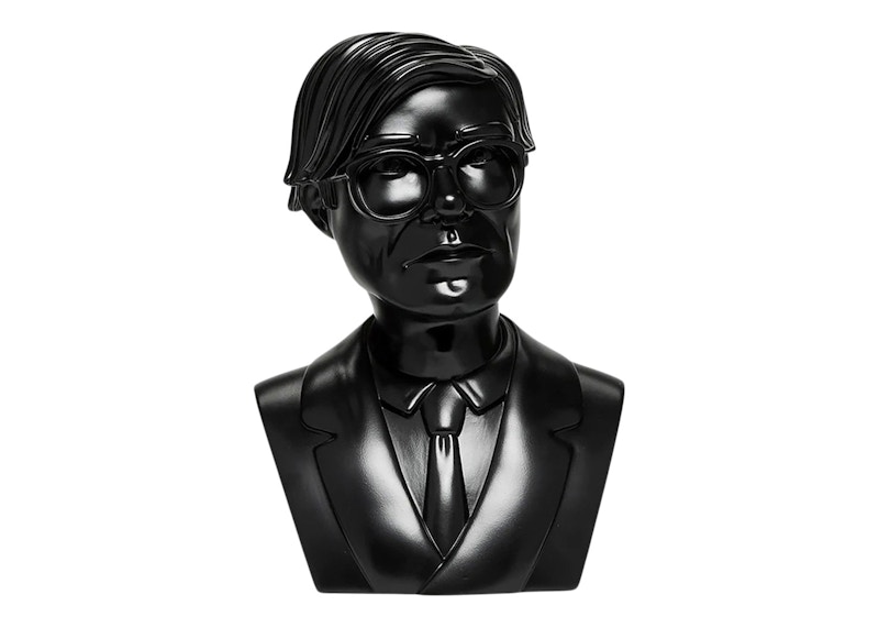 Kidrobot Andy Warhol Black Bust Vinyl Art Sculpture Black