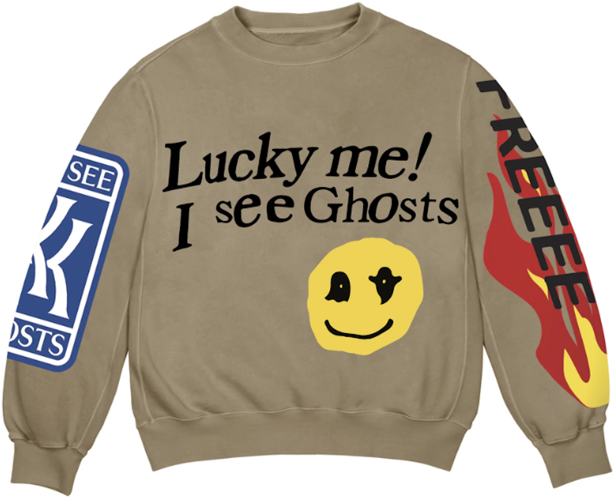 Kids See Ghosts Lucky Me Crewneck Sweatshirt Trench Men's - FW18 - US