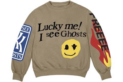 Kids See Ghosts Lucky Me Crewneck Sweatshirt Trench Men s FW18 US