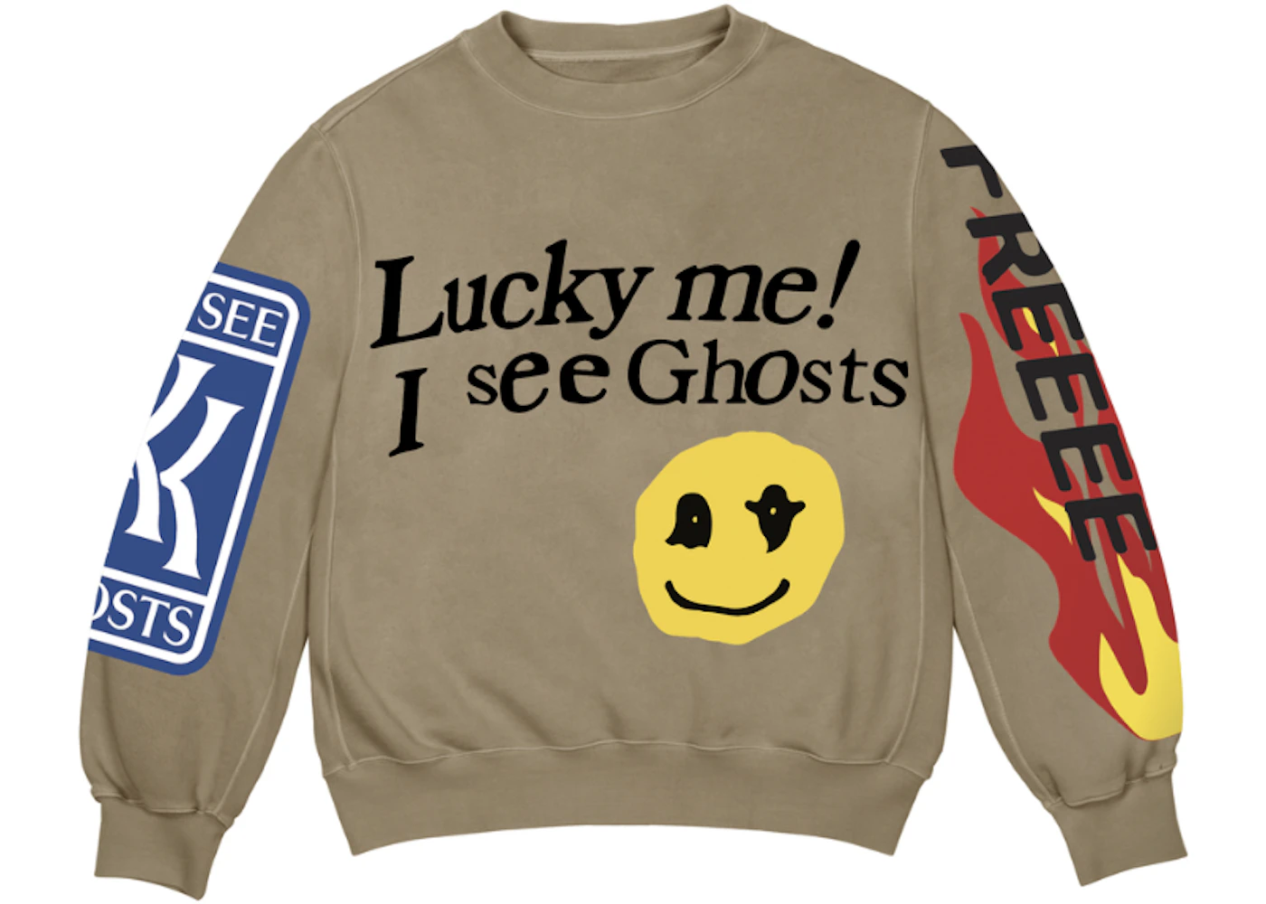 Kids See Ghosts Lucky Me Crewneck Sweatshirt Trench
