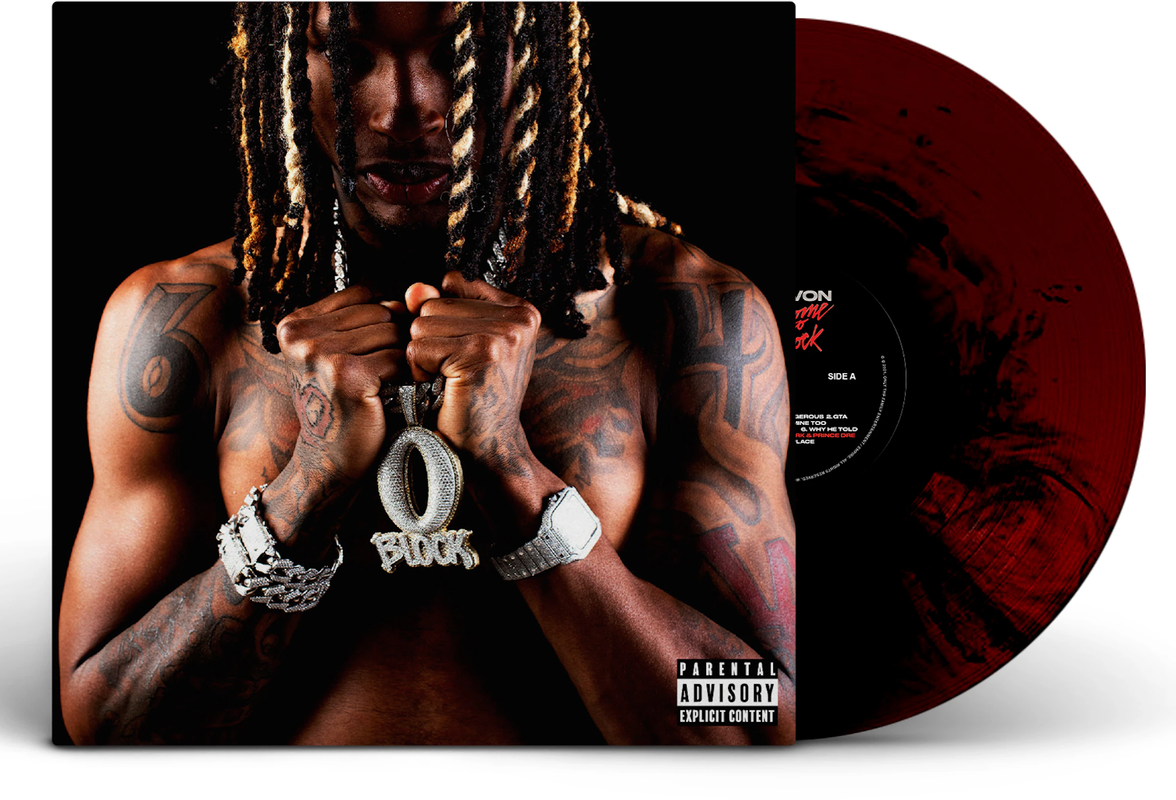 King Von Welcome To O'Block LP Vinyl Red & Black - US