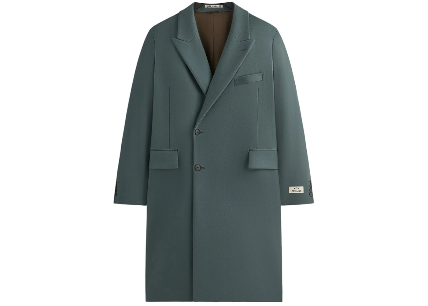 Kith 101 x Auralee Melton Chesterfield Coat Balsam Green Men's