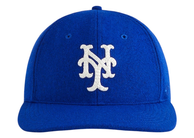 Pre-owned Kith Men's & '47 The New York Mets Stem Stitch Franchise Long Sleeve Cap In Royal In Blue