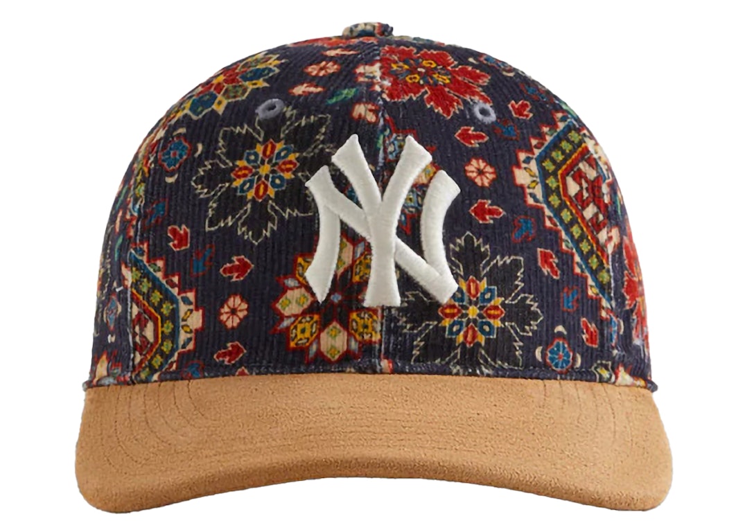 Pre-owned Kith 47 The New York Yankees Franchise Printed Corduroy Cap Ink