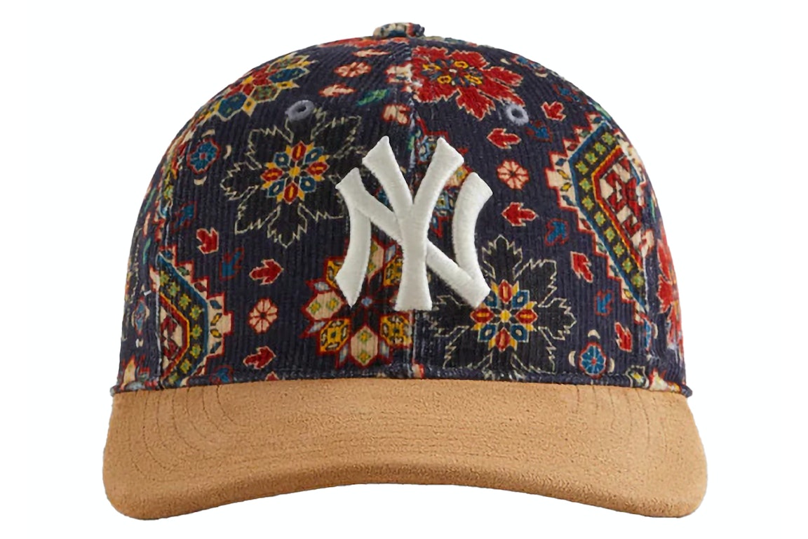 Pre-owned Kith 47 The New York Yankees Franchise Printed Corduroy Cap Ink