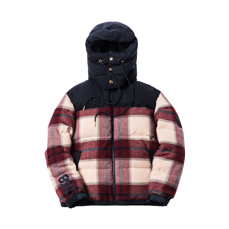 Kith 825 Summit Down Puffer Burgundy Plaid 남성 - FW18 - KR