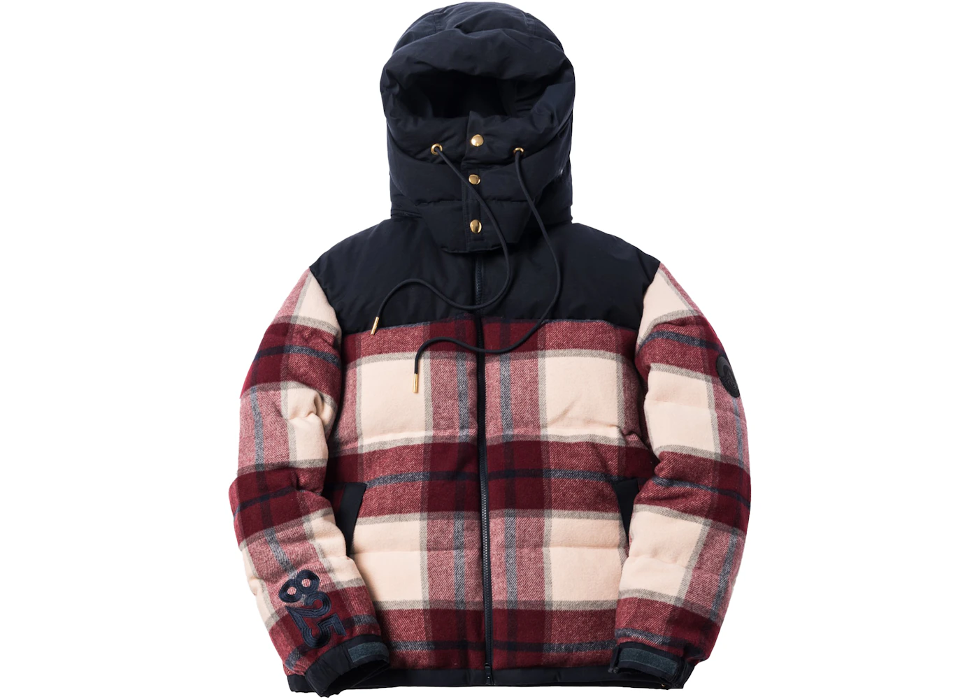 Kith 825 Summit Down Puffer Burgundy Plaid Men's - FW18 - US