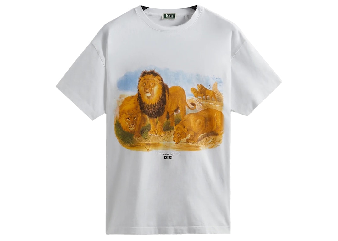 Pre-owned Kith Amnh Lion Vintage Tee White
