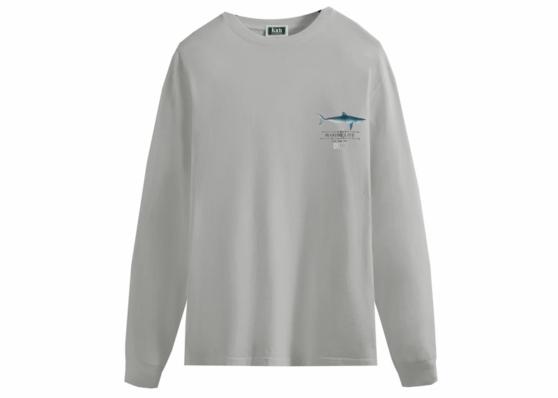 Kith AMNH Marine Life Vintage Long Sleeve Tee Concrete Men's