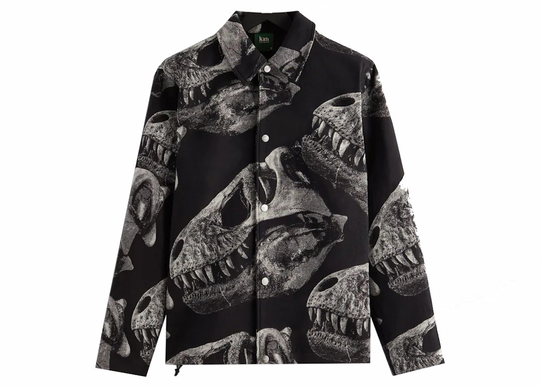 Pre-owned Kith Amnh T-rex Coaches Jacket Black