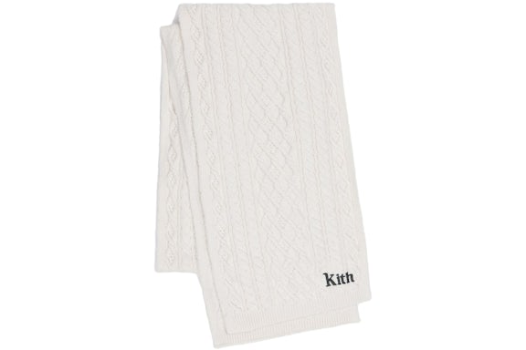 Kith Abingdon Cable Scarf Ivory