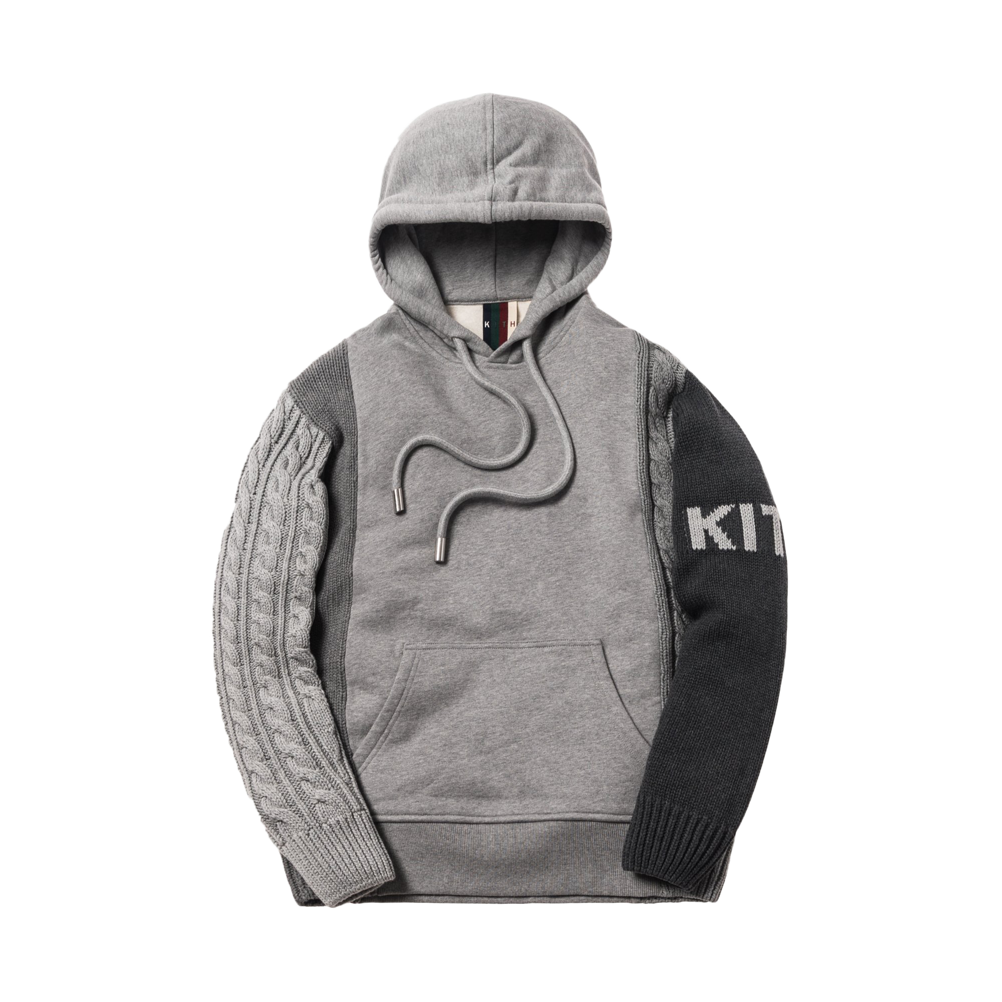 Kith Adam Combo Knit Pullover Tonal Grey Men's - FW18 - US