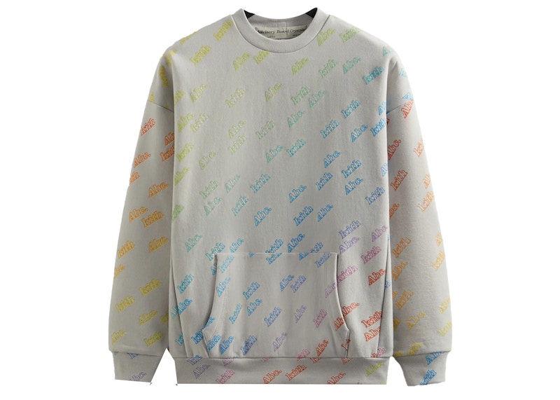 Kith Advisory Board Crystals Rainbow Print Crewneck Grey Men's