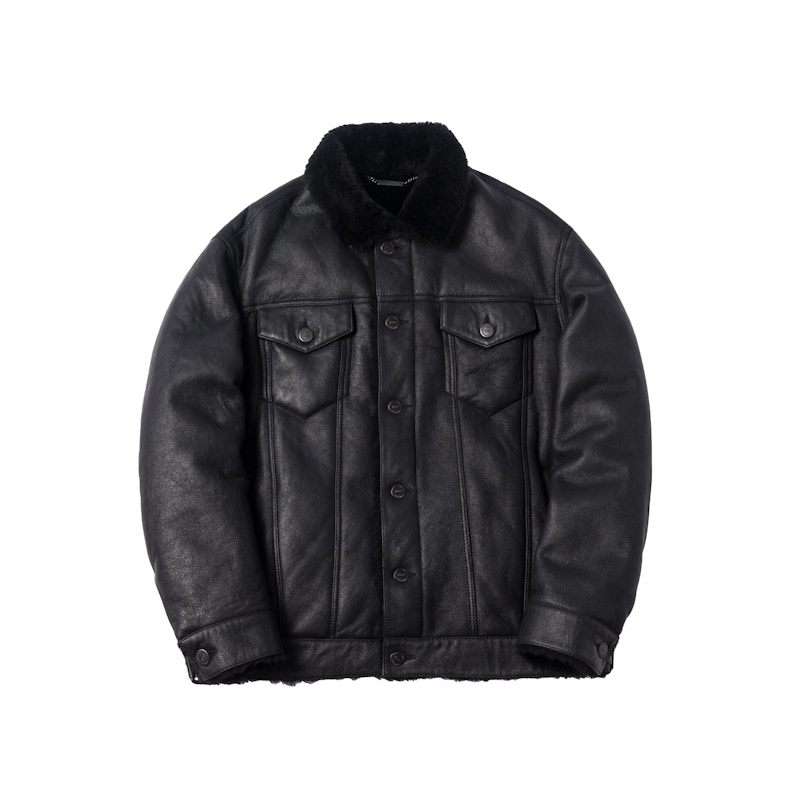 Kith Amherst Shearling Trucker Jacket (FW18) Black