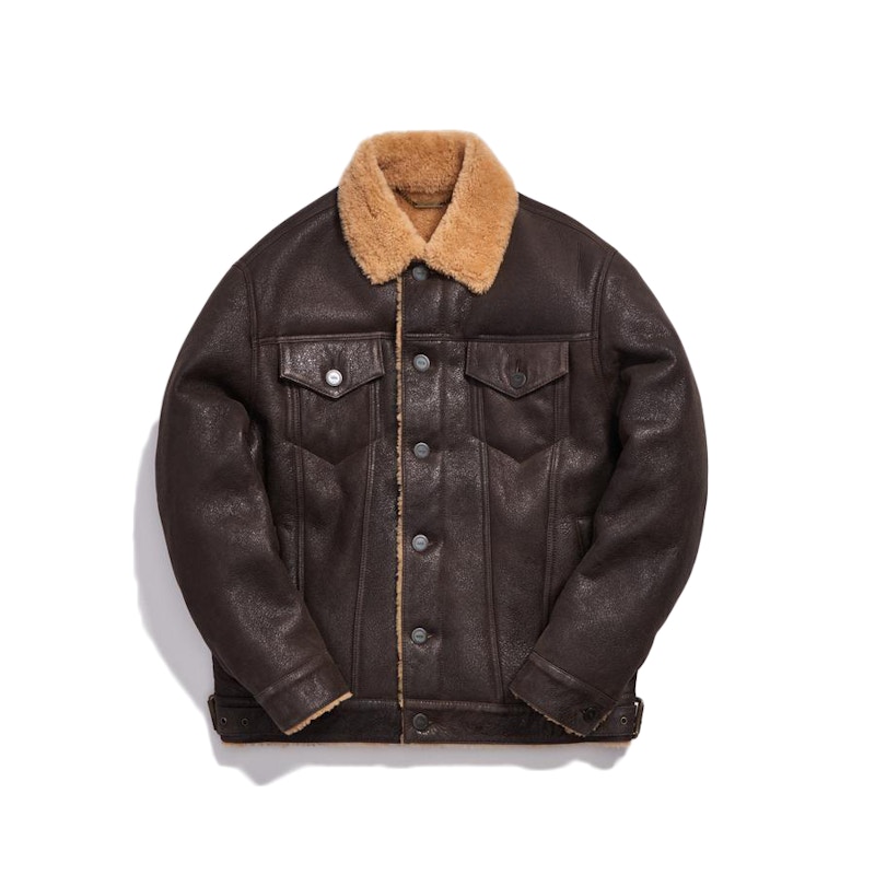 dark brown trucker jacket