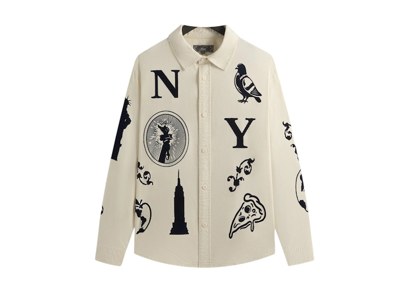 Kith Artisanal NY Graphic Apollo Shirt Sandrift Men's - FW25 - US Kith Artisanal NY Graphic Apollo Shirt Sandrift Men's - FW25 - US