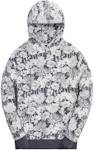 Buy Chrome Hearts Horseshoe Floral Cross-Sleeve Zip Up Hoodie 'Black/White'  - 1383 100000106HFCS BLWT