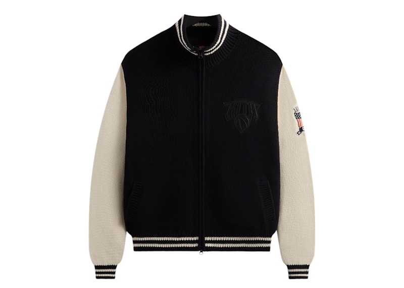 Kith Avirex The New York Knicks Wyona Full Zip Sweater Black
