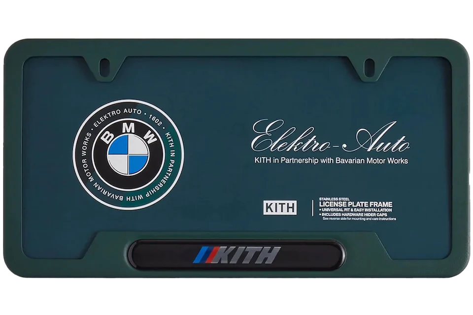Plaque d'immatriculation Kith BMW vert foncé