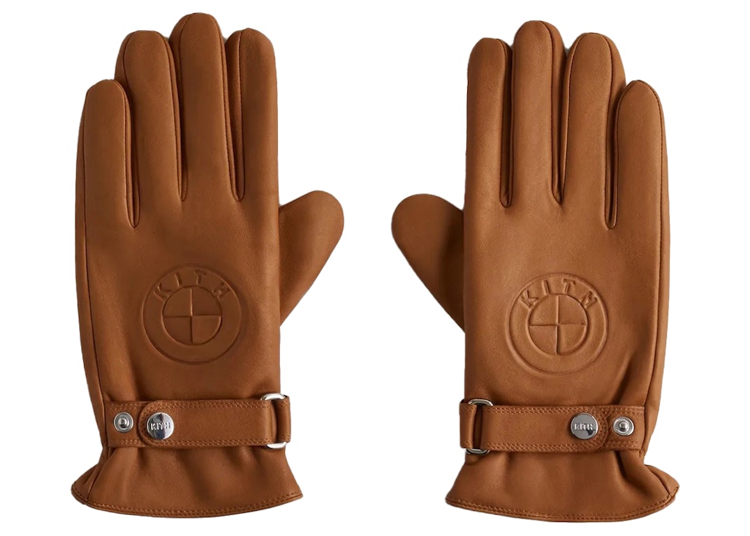 Pre-owned Kith Bmw Manhattan Leather Gloves Desert