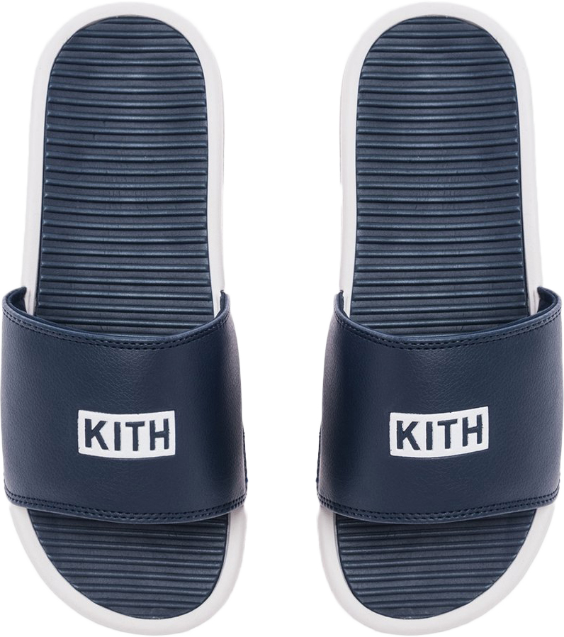 日本通販売 Kith キス Slides スライド サンダル ネイビー 紺 26㎝ US8