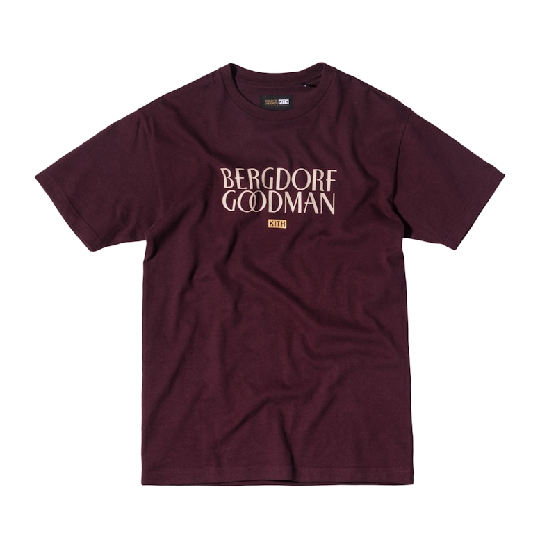 Kith Bergdorf Goodman Tee Burgundy Men's - SS17 - US