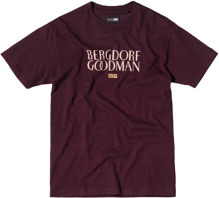 Kith Bergdorf Goodman Tee Burgundy Men's - SS17 - US