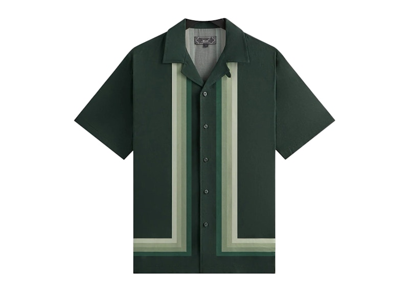 Kith Border Stripe Thompson Camp Collar Shirt Stadium メンズ