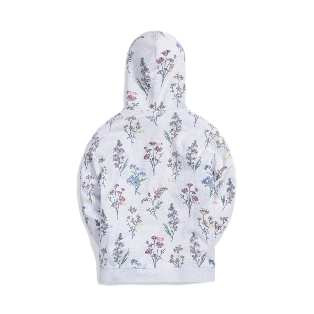 Kith Botanical Floral Williams III Hoodie Light Heather Men's