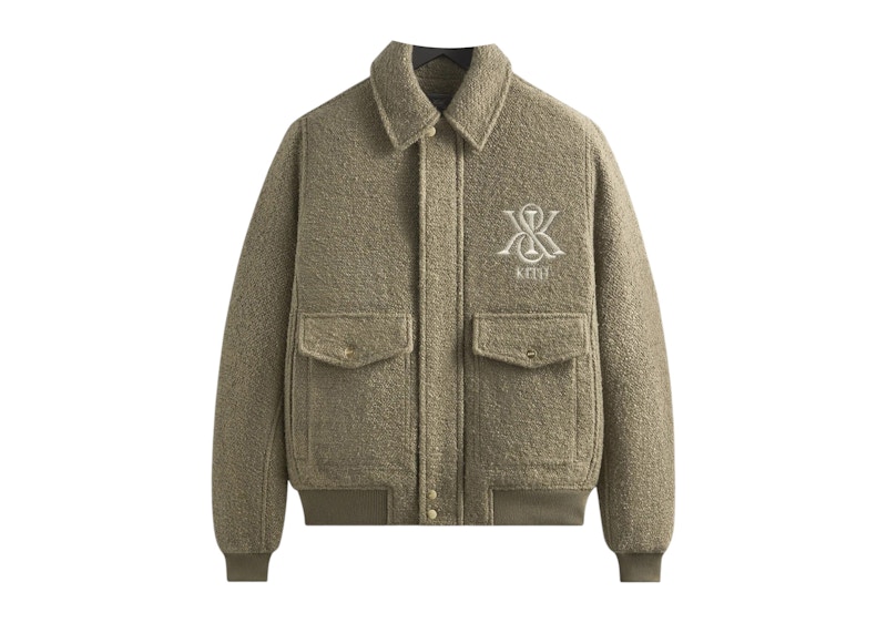 Pre-owned Kith Men's  Boucle Hawthorne Flight Jacket In Palomino In Brown