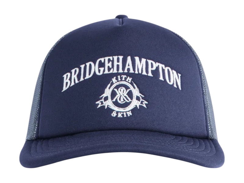 Pre-owned Kith Bridgehampton Nolan Trucker Hat In Nocturnal In Black