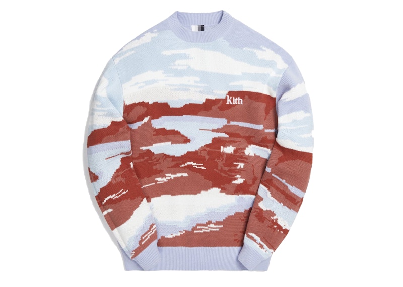 Kith Canyon Point Crewneck Sweater Mauve/Multi Men's - FW20 - US