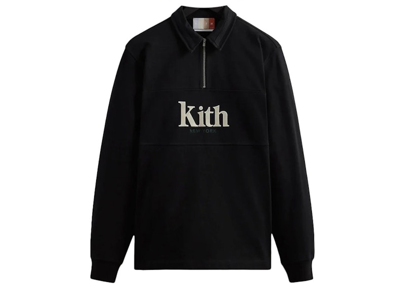 Kith Carnegie Long Sleeve Rugby Black Men's - FW22 - US