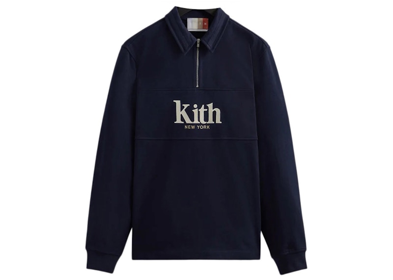 Kith Carnegie Long Sleeve Rugby Blu notte