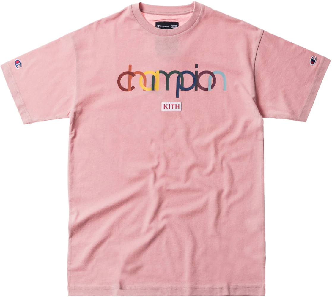 Kith Double Logo Tee Pink - SS18 - US