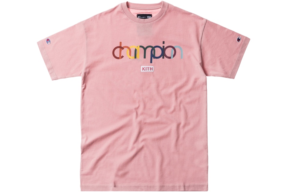 Kith Champion Double Logo Tee Pink Ss18 Kith Champion Double Logo Tee Pink Ss18