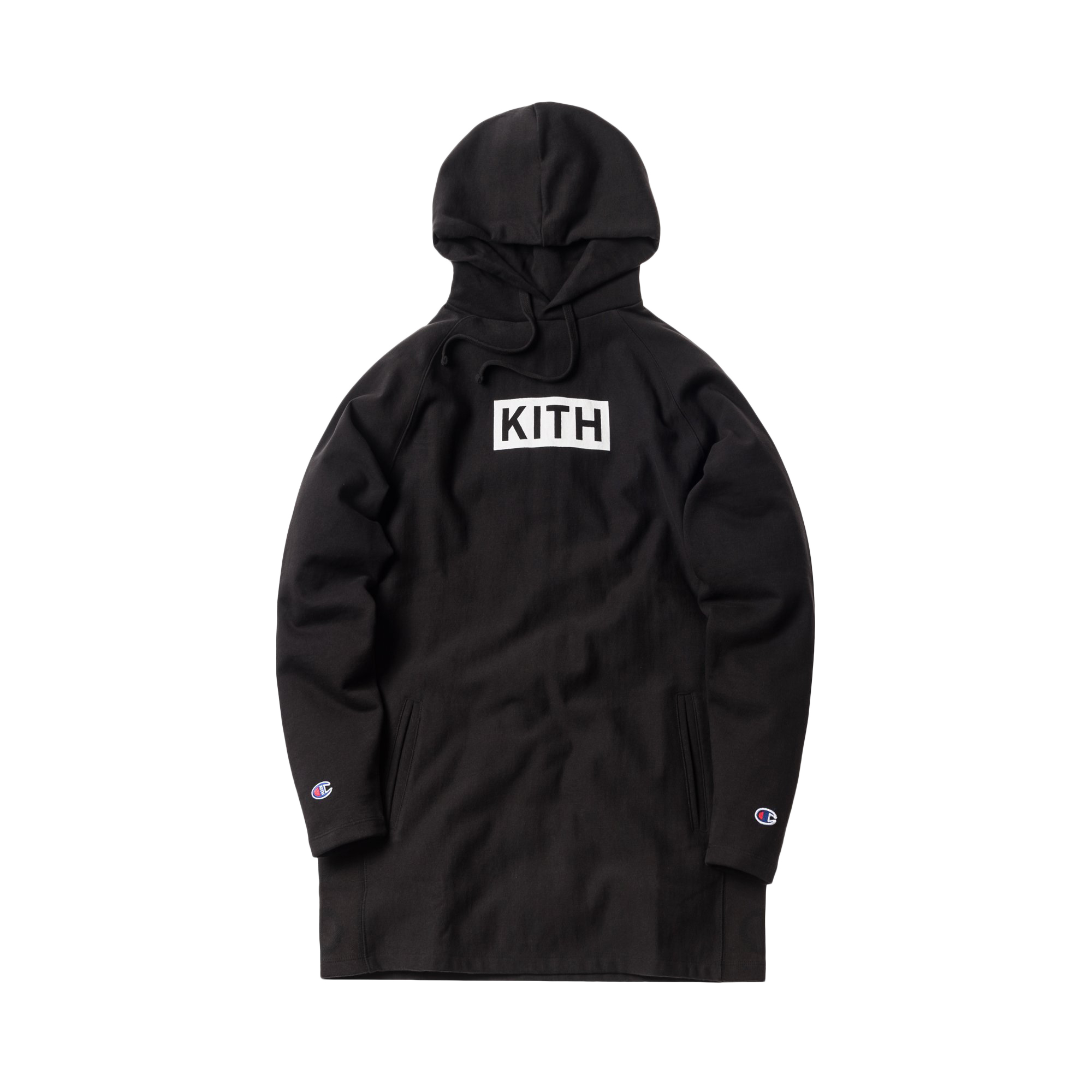 Kith Champion Extended Hoodie Black - SS18 - JP