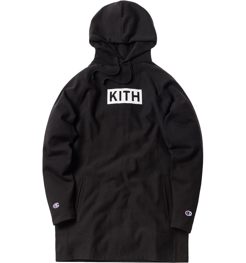 Kith Champion Extended Hoodie Black SS18 US - Main Image