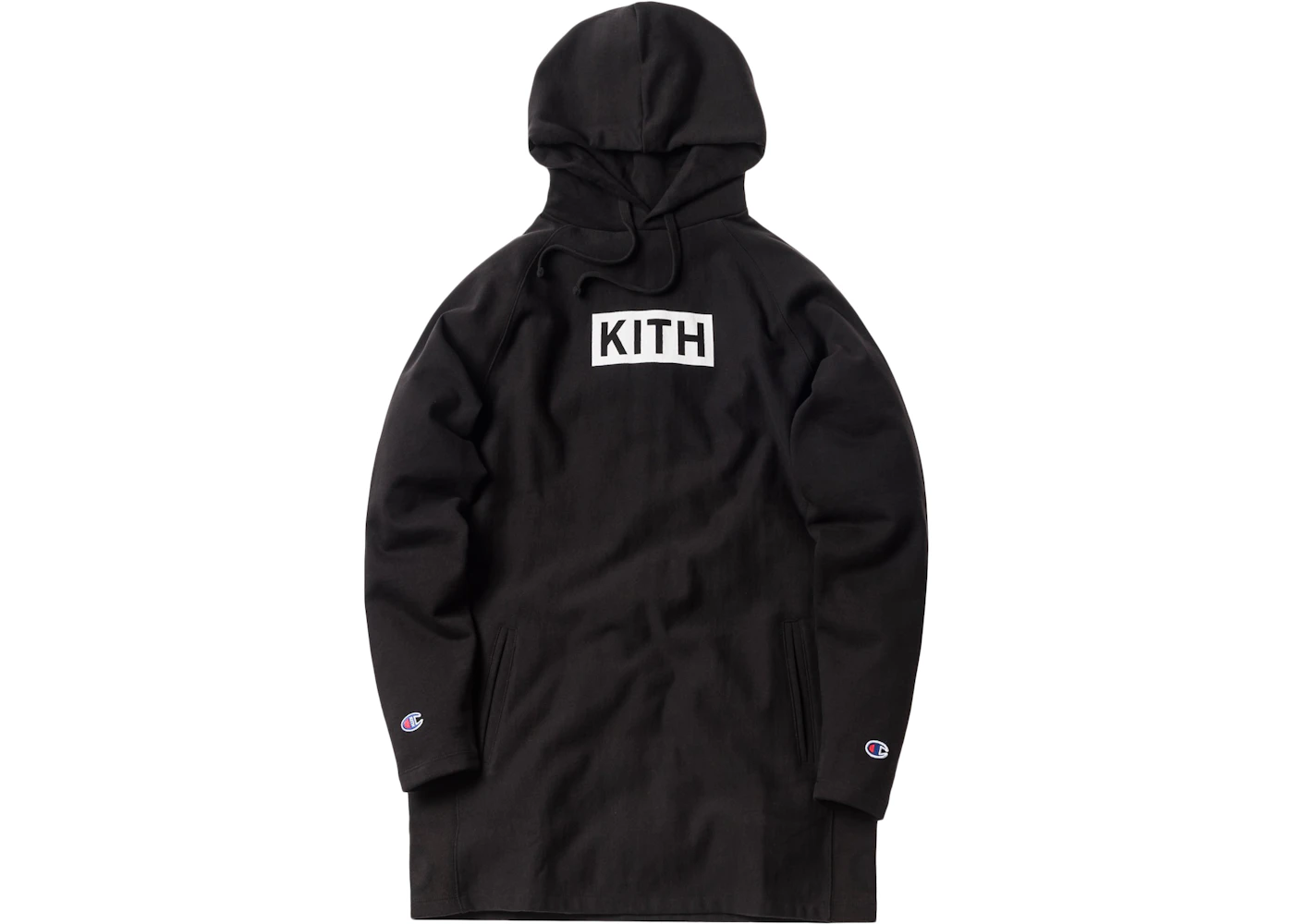Kith Champion Extended Hoodie Black - SS18 - US