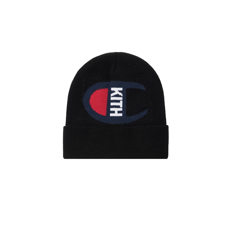 Kith Champion Intarsia Logo Beanie Black - SS18 - JP