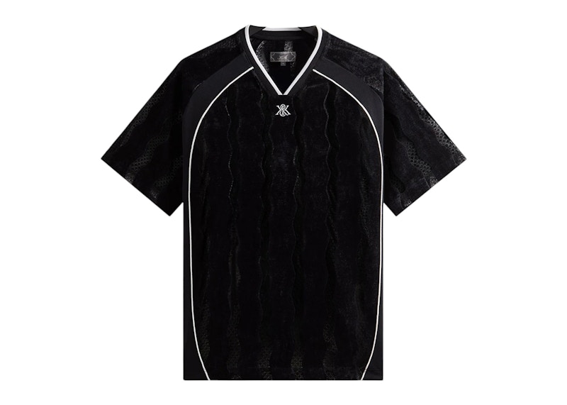 【KITH】Chase Jersey ジャージシャツ ロゴ 半袖 関税送料込 Kith Chase Jersey Black メンズ - SS25 - JP