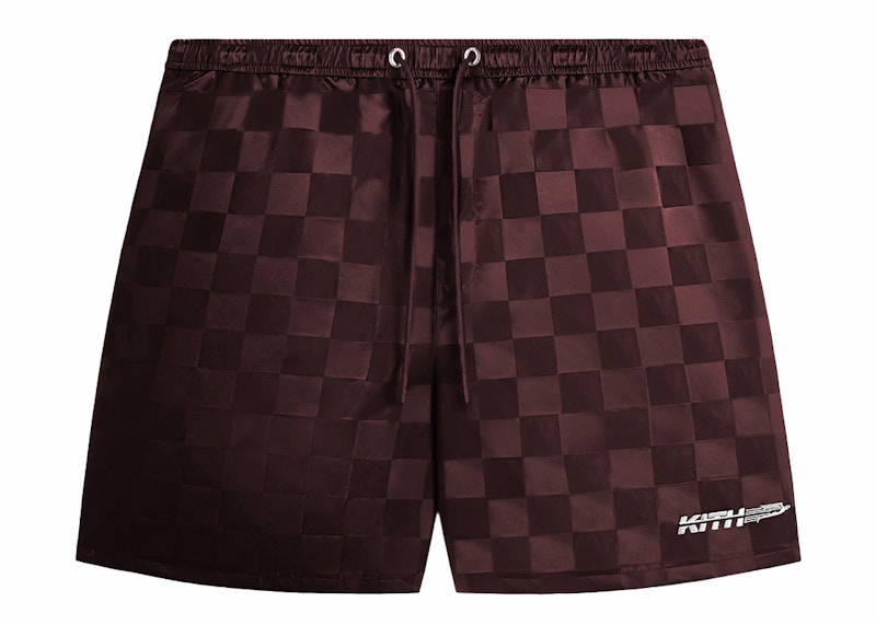 Kith Collins corto in raso a scacchi Collins Rave