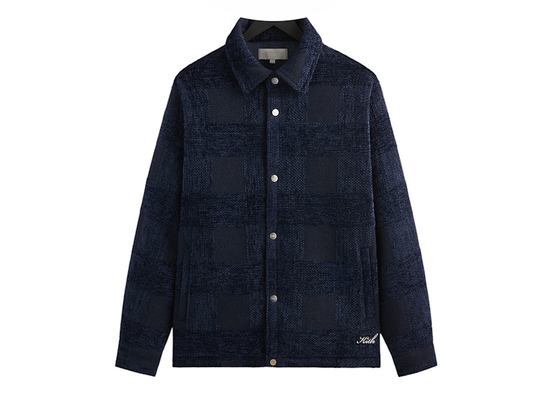 Kith Chenille Plaid Brixton Puffed Shirt Jacket Nocturnal Men's - FW24 - US