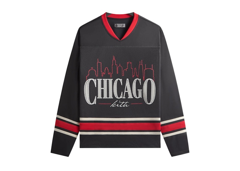 Pre-owned Kith Men's Chicago Long Sleeve Malik Jersey In Black